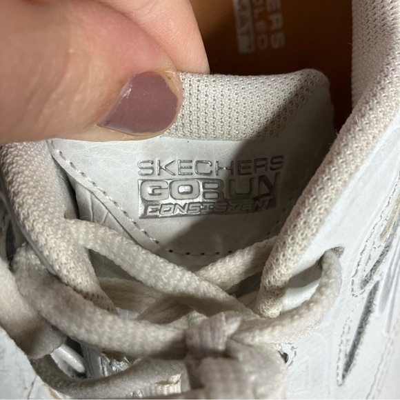 Skechers Go Run consistent white goga mat sneakers size 7 - Picture 6 of 12